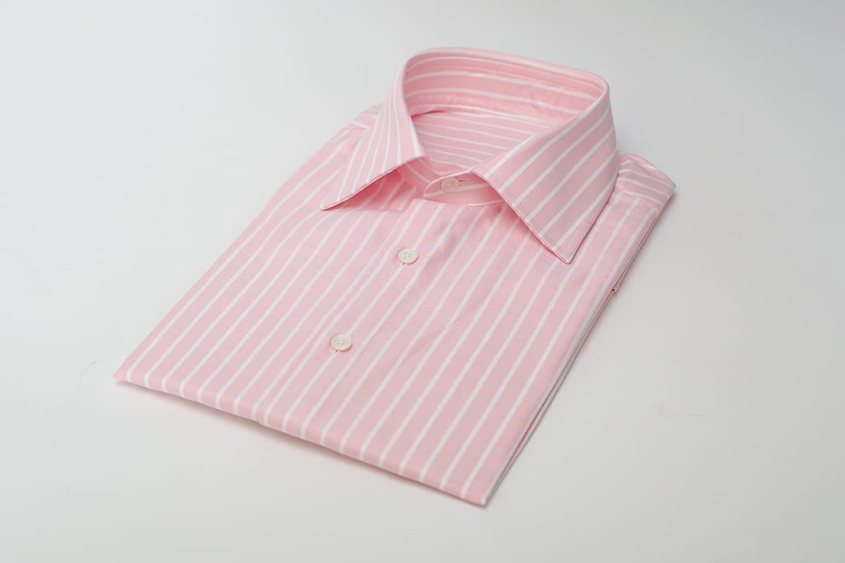 NHO2定制粉色条纹短袖衬衫